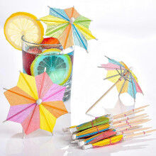 (As show, One size) 144 pcs Umbrella Cocktail Drink Picks - Assorted Tropical Colors Party Toothpicks,Umbrella Drink Picks Octagonal Star-Shaped