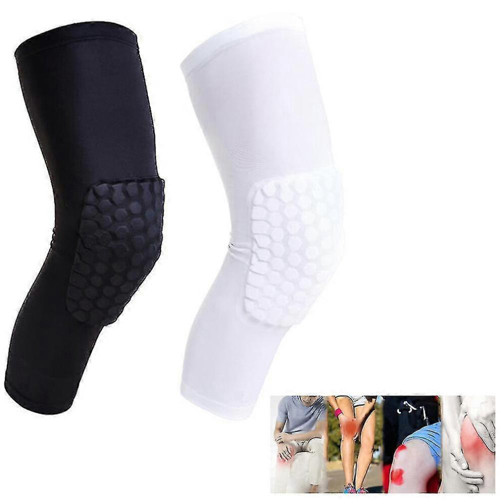(L, Black) Basketball Knee Pads Hiking Cycling Leg Protectors Yoga Knee Support Gym Fitness Knee Pad 4701971911741