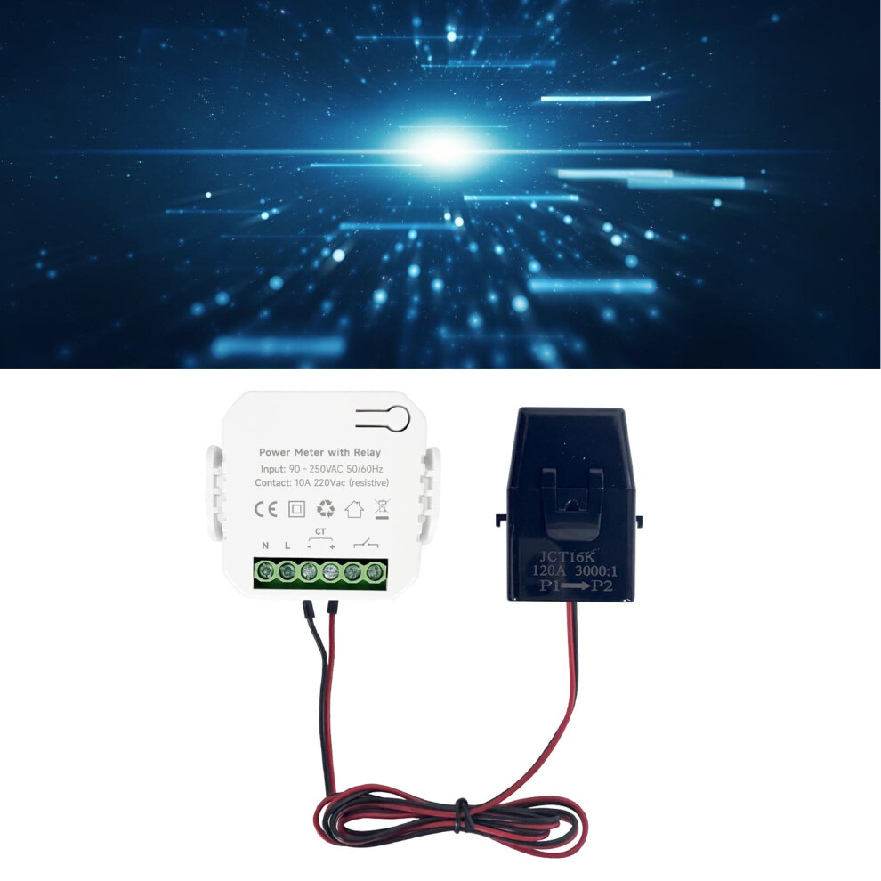 Wifi Smart Energy Monitor Single Phase Clamp Electricity Meter With 200A Ct Current Transformer 90Â250Vac 7891318395871