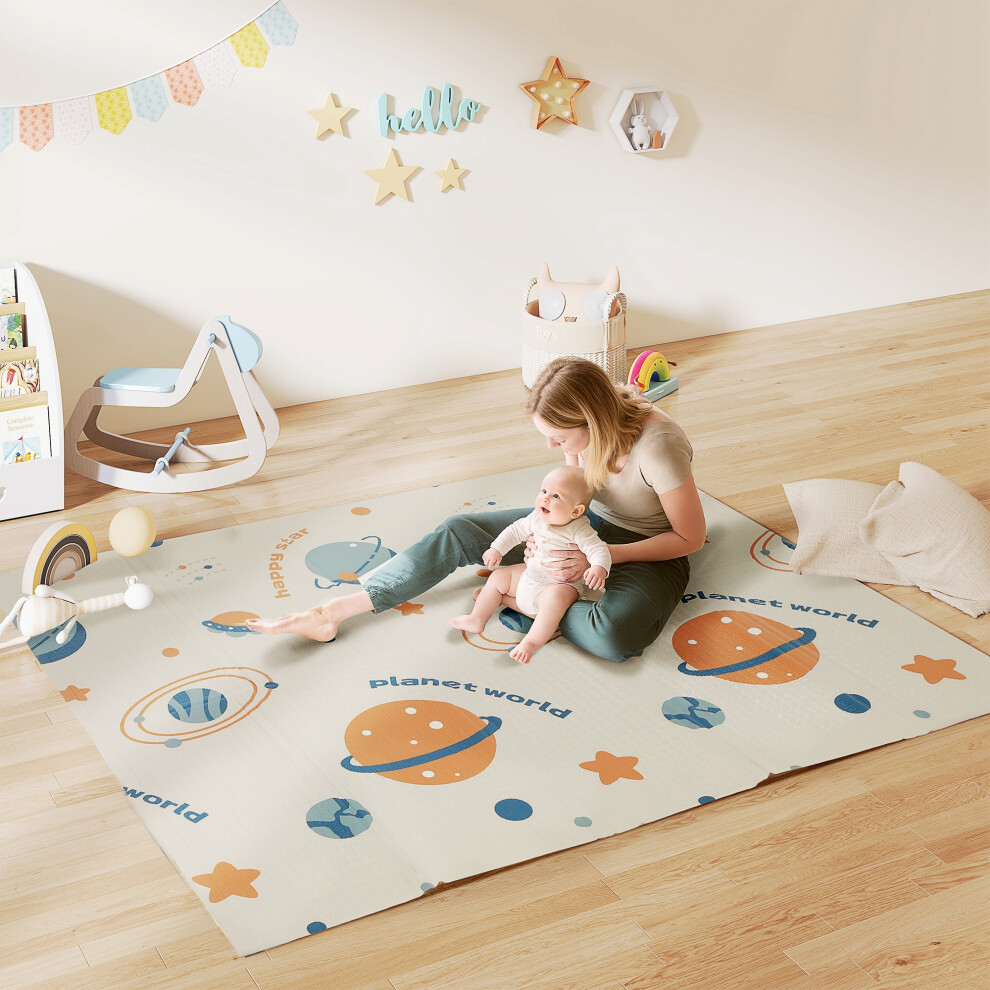 Baby Play Mat, Foldable Activity Playmat, Astronaut & Planet Theme Aiyaplay