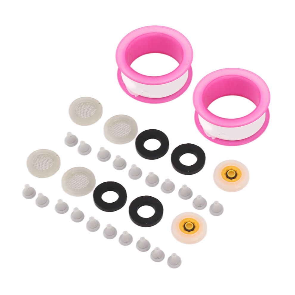 2 Set Silicone Shower Head Nozzles With Rubber Gasket Screen Flow Restrictor Ptfe Tape Kit 8441318462333