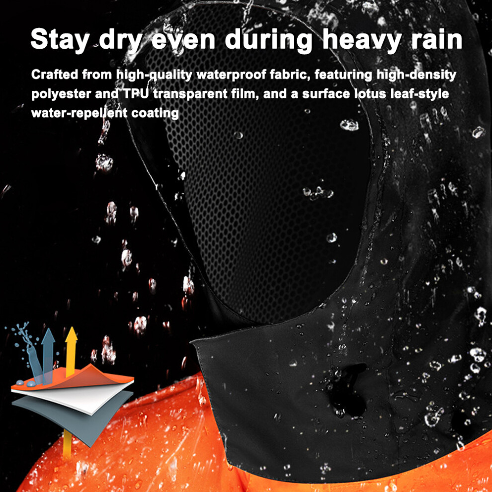 SULAITE Motorcycle Rain Gear Suit Lightweight Riding Raincoat Set Waterproof Breathable Jacket & Pants with Shoe Cover for Men Women