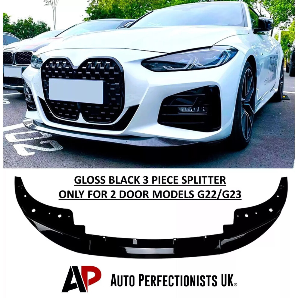 For Bmw 4 Series Coupe G22 G23 Front Splitter Spoiler Lip M Sport 2020+ 5061072667190