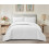 (White, Super King) 3 Piece Emboss Bedspread Quilted Bedding Set Throw 1