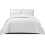 (White, Super King) 3 Piece Emboss Bedspread Quilted Bedding Set Throw 3