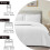 (White, Super King) 3 Piece Emboss Bedspread Quilted Bedding Set Throw 5