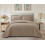 (Mink, Double) 3 Piece Emboss Bedspread Quilted Bedding Set Throw 1