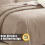 (Mink, Double) 3 Piece Emboss Bedspread Quilted Bedding Set Throw 4