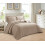(Mink, Double) 3 Piece Emboss Bedspread Quilted Bedding Set Throw 6
