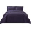 (Aubergine, King) 3 Piece Emboss Bedspread Quilted Bedding Set Throw 3