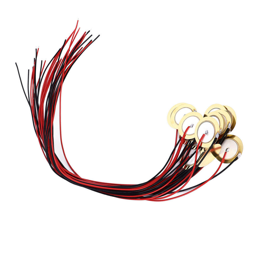 15PCS Piezo Pickup 27mm Guitar Guitar Pickup Piezo Transducer with 33mm Wire for Drum