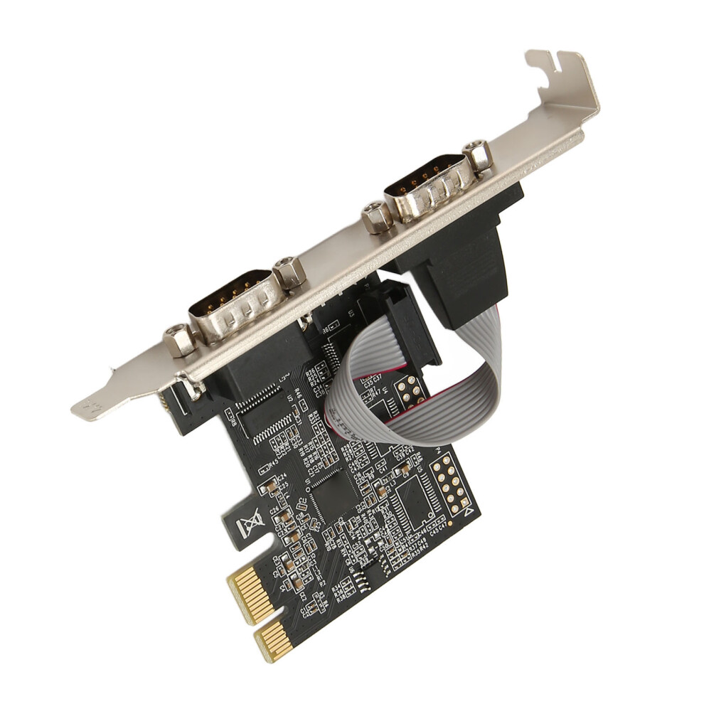 2 Port Pci Express Rs232 Db9 Serial Port Card Pcie Serial Expansion Card Pcie Serial Host Controller Card For Windows For Linux 8181318522025