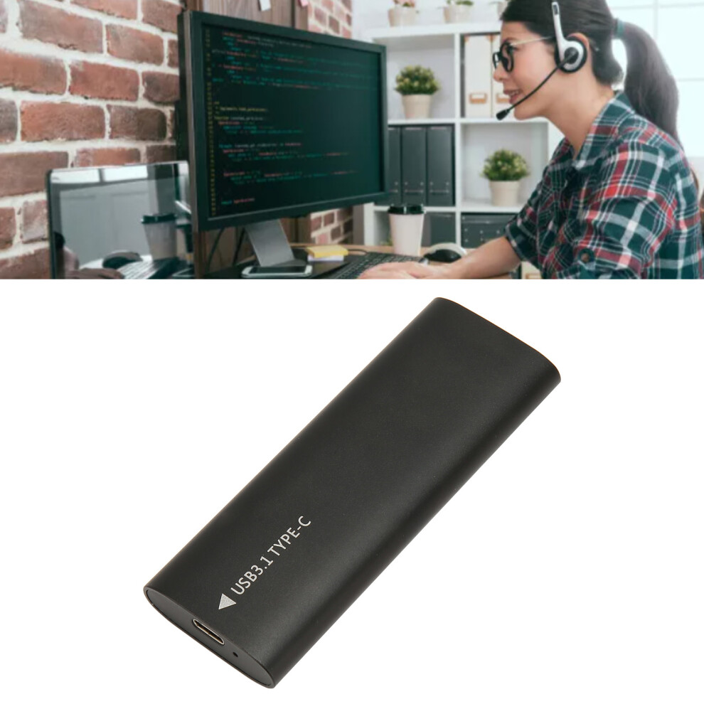 M.2 Sata Ssd Enclosure Usb C 3.1 10Gbps Uasp Trim Aluminum Alloy Type C Ssd Enclosure For 2280 2260 2242 2230 Size Ngff Protocol Black 7651318522185