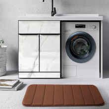 (40 X 60 cm, Brown) Thick Non Slip Memory Foam Bath Mat Soft Washroom Door Mats