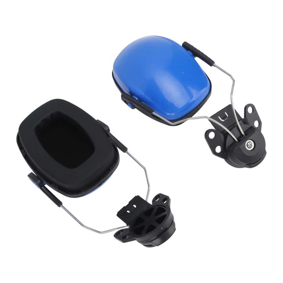 Helmet Ear Muff Noise Reduction Earmuff Hearing Protection Sound Blocking Earmuff For Working Woodworking Blue 7891318555381