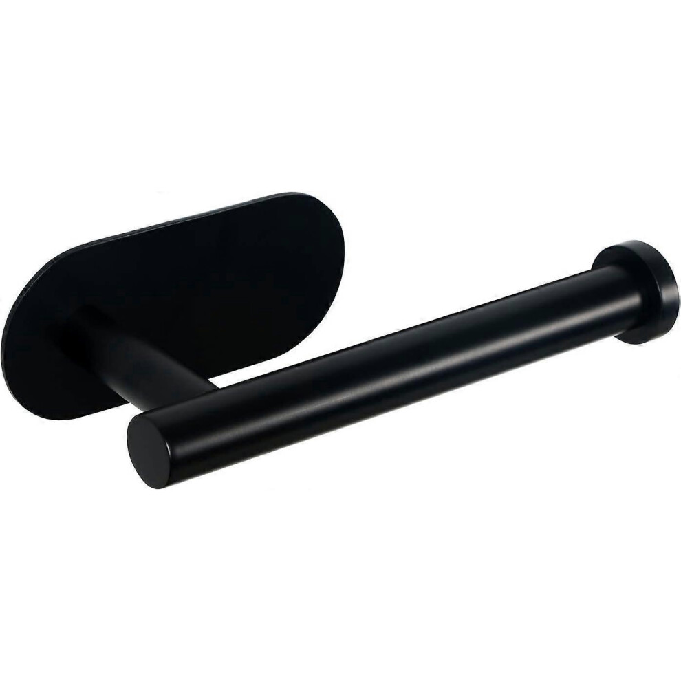(As show, One size) Toilet Paper Holder Self Adhesive Bathroom Paper Towel Roll Holder Wall Mount(Black), 304 Stainless Steel Paper towel holder, toilet paper holder bath