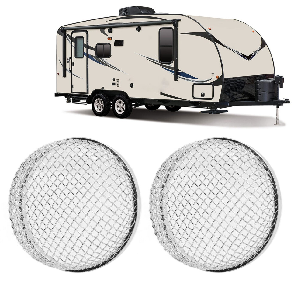 2Pcs Rv Furnace Vent 2.8In Round Stainless Steel Flying Bug Cover Camper Heater Exhaust Vent Mesh Screen 9441318573519