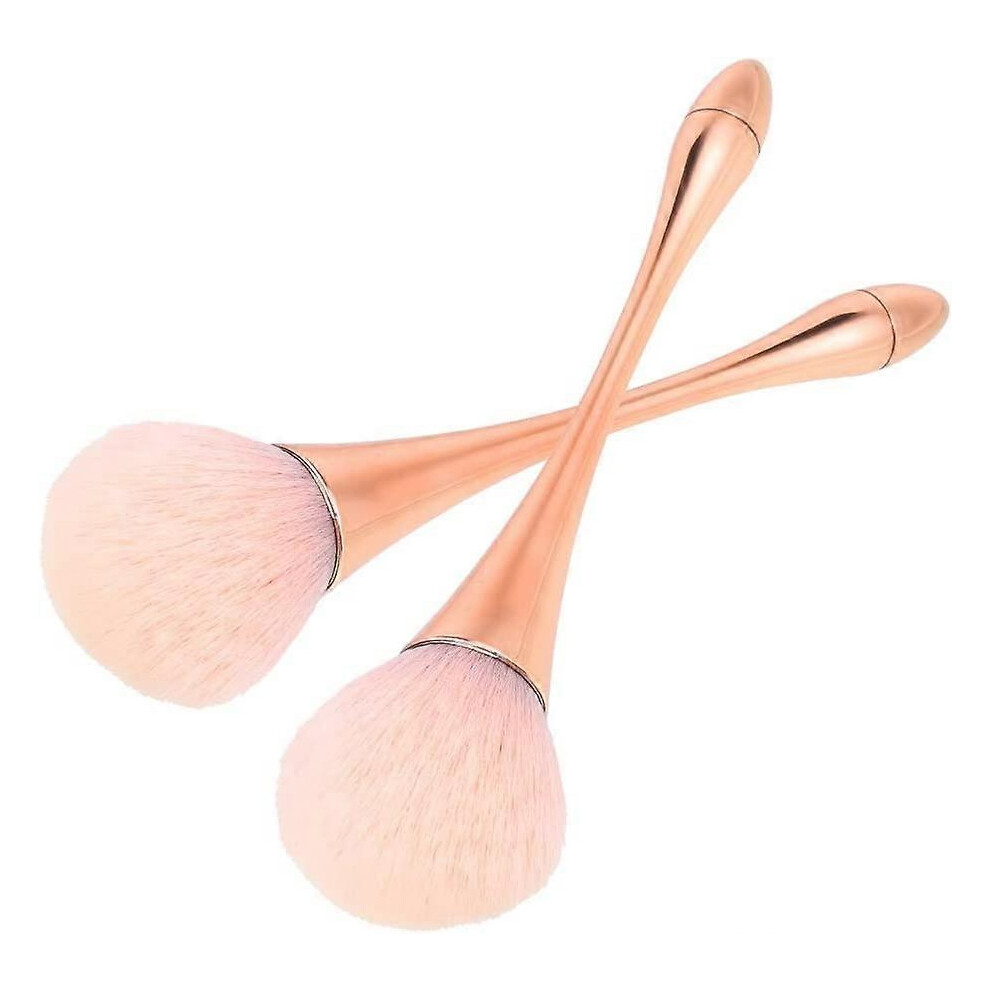 (As show, One size) 2 Pieces Loose Powder Makeup Brush, Large Powder Brush, Professional Face Makeup Foundation Brush, Xiaoman Size Loose Powder Brush