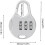 (As show, One size) 6 Pieces Number Combination Padlock, Number Code Padlock, Code Lock Suitcase Padlock, Resettable Small Code Padlock, Colorful Combination Lock, for Mi 3