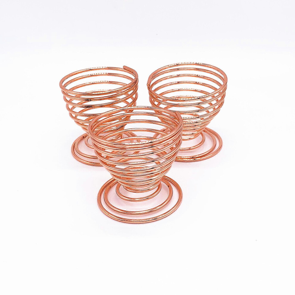 (As show, One size) 3 pcs Makeup Remover Conton Holders, Makeup Sponge Puff Beauty Tool Display Stand Dryer Shelf - Rose Gold