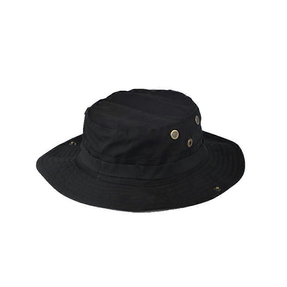 (As show, One size) Outdoor Camouflage Boonie Hat Thicken Military Tactical Cap For Hunting Camping(Khaki)