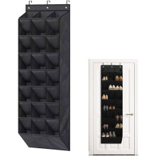 Étagère à chaussures suspendue à 24 poches, pochette de rangement suspendue, organiseur de chaussures sur porte, organisateur de chaussures