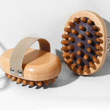 Lot de 2 brosses corporelles anti-cellulite, brosse de beauté, tête méridienne, débloquer les chemins, frotter l'abdomen, rétracter le ventre et