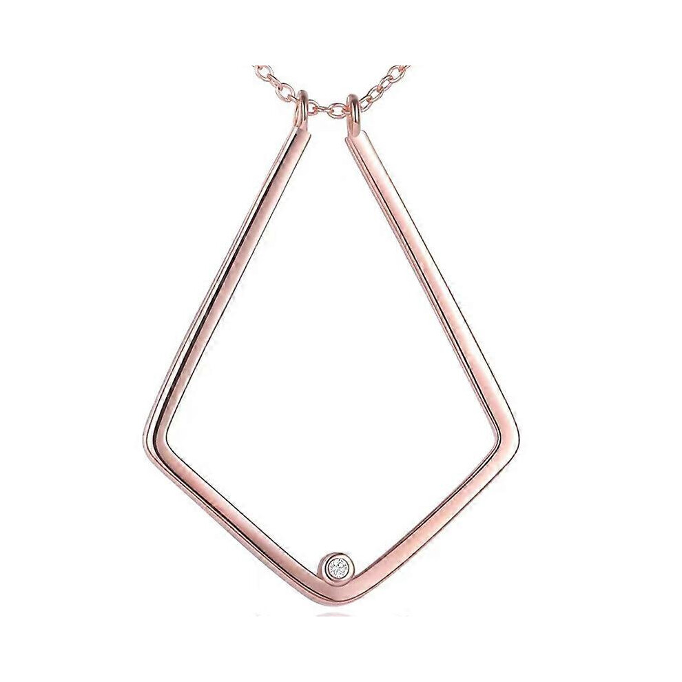 (As show, One size) Rose Gold Ring Holder Keeper Necklace Pendant Jewelry For Women Wife Girlfriend