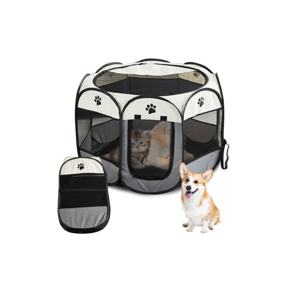Parc pour chiots, parc pour chien en tissu Oxford imperméable, enclos extérieur pliable pour animaux de compagnie, clôture