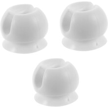 Lot de 3 porte-brosses à dents muraux, porte-brosse à dents à ventouse, porte-brosse à dents avec ventouse, support mural multifonction