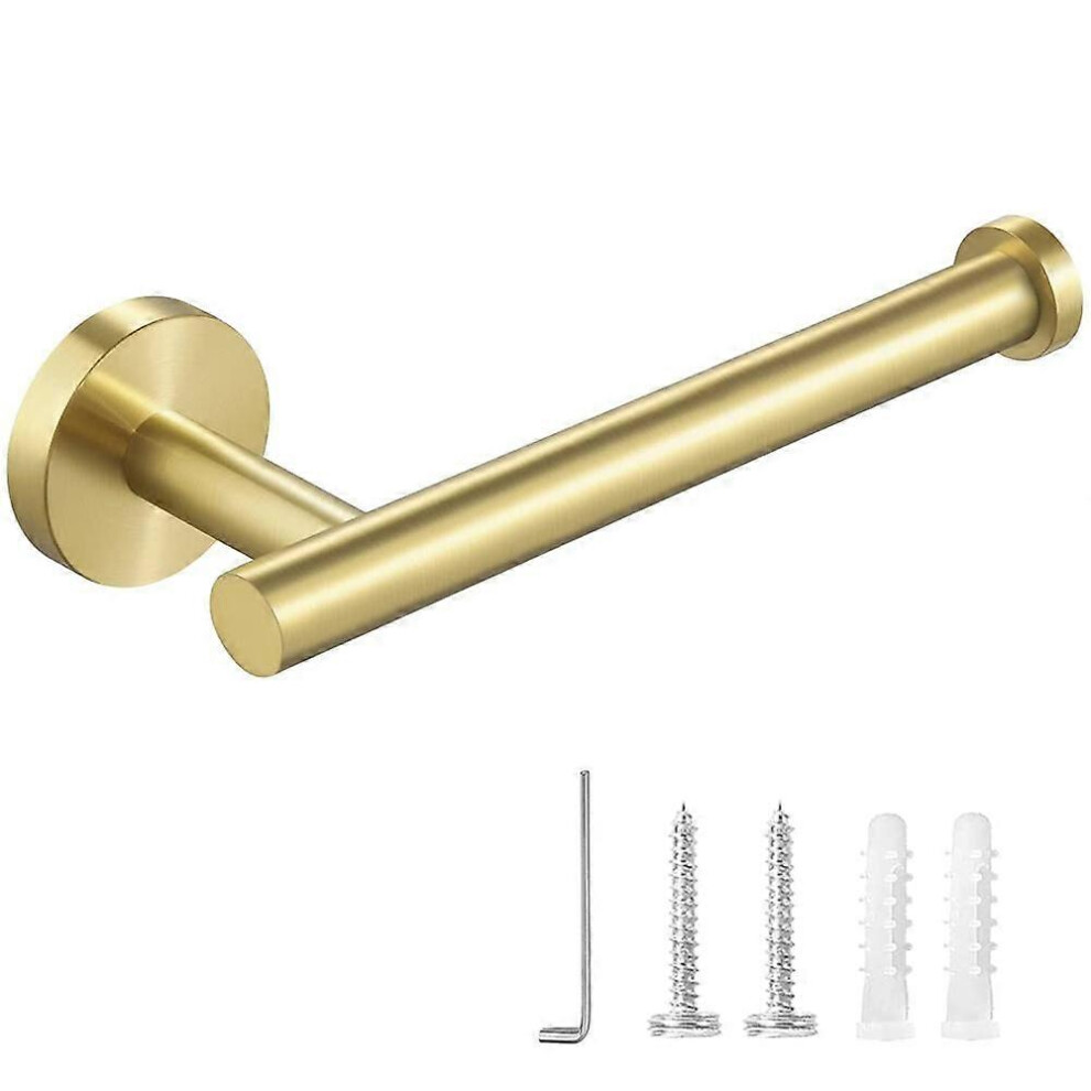 (As show, One size) Toilet Paper Holder 304 Stainless Steel Wall Mount Brushed Gold, Toilet punch-free toilet paper holder toilet paper holder bathroom wall-mounted roll