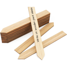 48 Wooden Plant Labels for Outdoor and Indoor Use 15cm x 2cm
