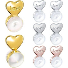 4 paires de fermoirs de boucles d'oreilles pendantes, fermoirs en silicone pour boucles d'oreilles lourdes