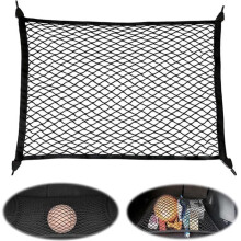 Filet de rangement pour coffre de voiture 80 x 60 cm, extensible 160 x 120 cm, avec 4 crochets