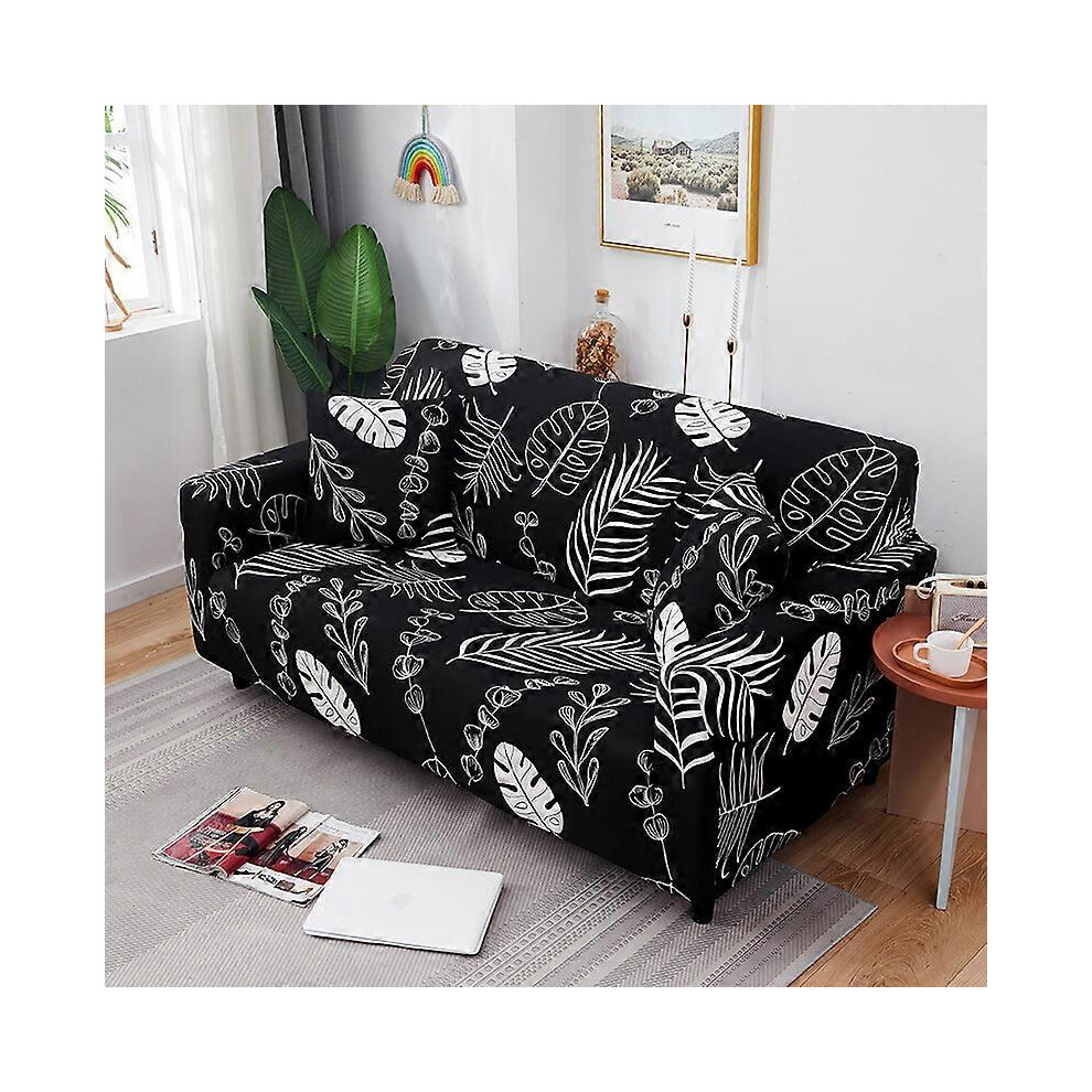 (As show, One size) Stretch Sofa Cover Printed Couch Covers Armchair Slipcovers for Cushion Couches Sofas Elastic Universal Furniture Protector with 2