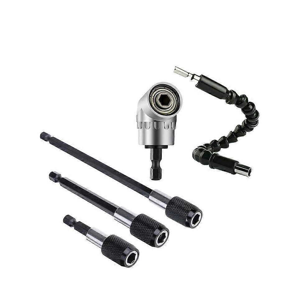 (As show, One size) 105 Angle Screwdriver Bits6.35mm Hex Shank 1/4 Hex Drill Adapter Battery Holder Flexible Socket Adapter