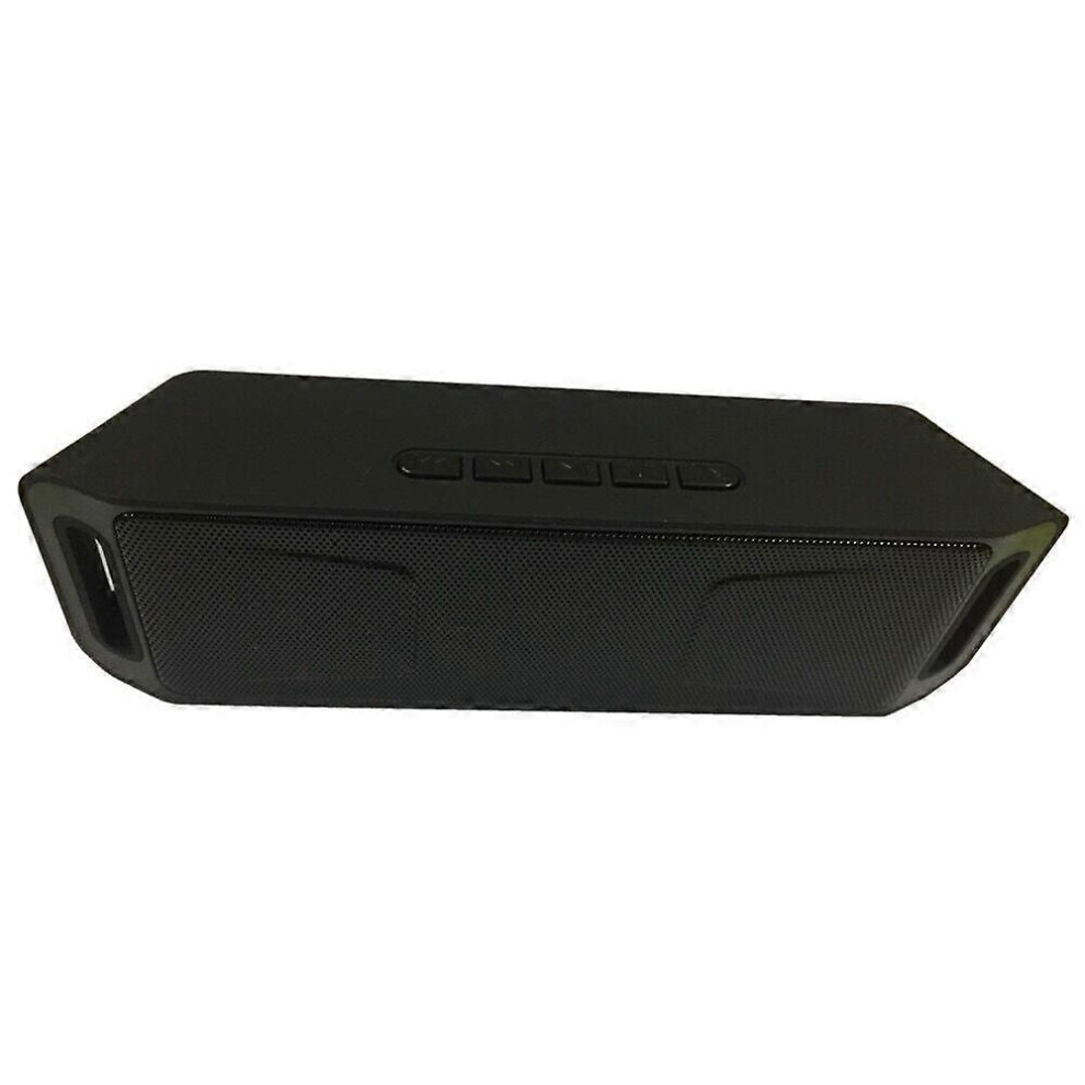 (As show, One size) Explosive Sc208 Bluetooth Speaker Car Portable Dual-speaker Subwoofer Card Small Audio black
