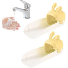 Rallonge de robinet, 2 pièces, en silicone, motif dessin animé, pour robinet, rallonge de main