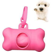 Distributeur de sacs à déjections canines, avec 1 rouleau de sacs à déjections canines