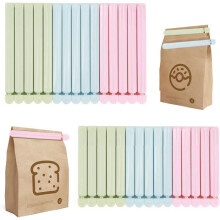 Lot de 30 pinces à sceller les sacs alimentaires (12 cm/15 cm), pinces colorées pour la cuisine, le bureau et les voyages