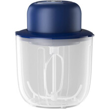 Batteur à œufs électrique rechargeable par USB, agitateur à café, shaker à lait, en acier inoxydable, bleu