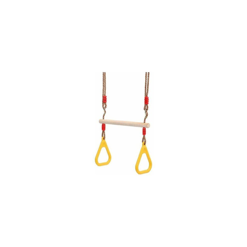 Balançoire trapèze en bois avec anneau de gymnastique Ensemble de balançoire pour enfants idéal pour le jardin intérieur et extérieur VHV