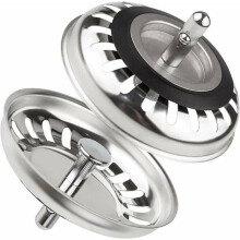 Panier de vidange classique diamètre 793 mm Lot de 2 bouchons d'évier de cuisine en acier inoxydable VHV