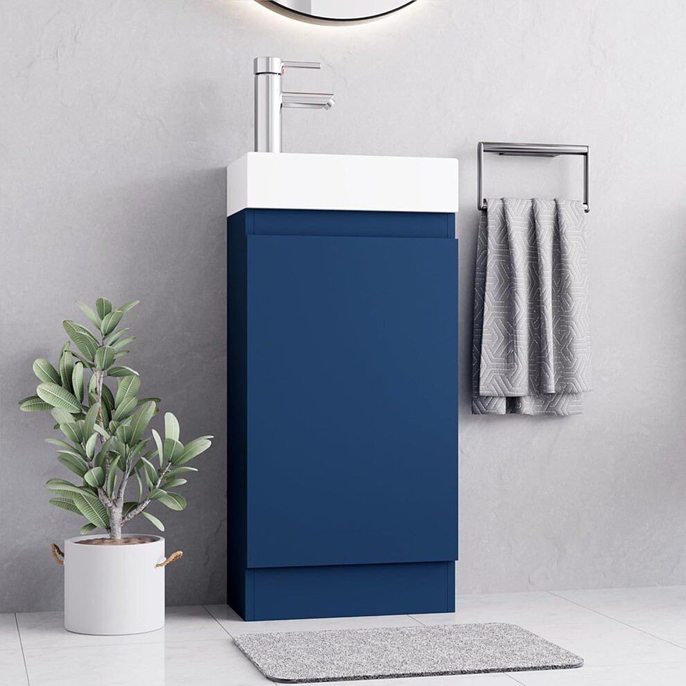 (Denvor, Blue) BELOFAY 400mm Bathroom Vanity Unit With Basin-image-OPC-PHS7N8Z-NEW