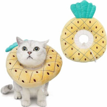 Collier de protection réglable et confortable pour chats et chiens Ananas Taille M VHV