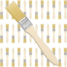 Pinceau 254 cm Lot de 36 pinceaux plats avec manche en bois Idéal pour la peinture murale et le bricolage VHV