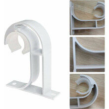 Lot de 4 supports muraux pour tringles à rideaux en aluminium pour tringles de 26 à 32 mm VHV