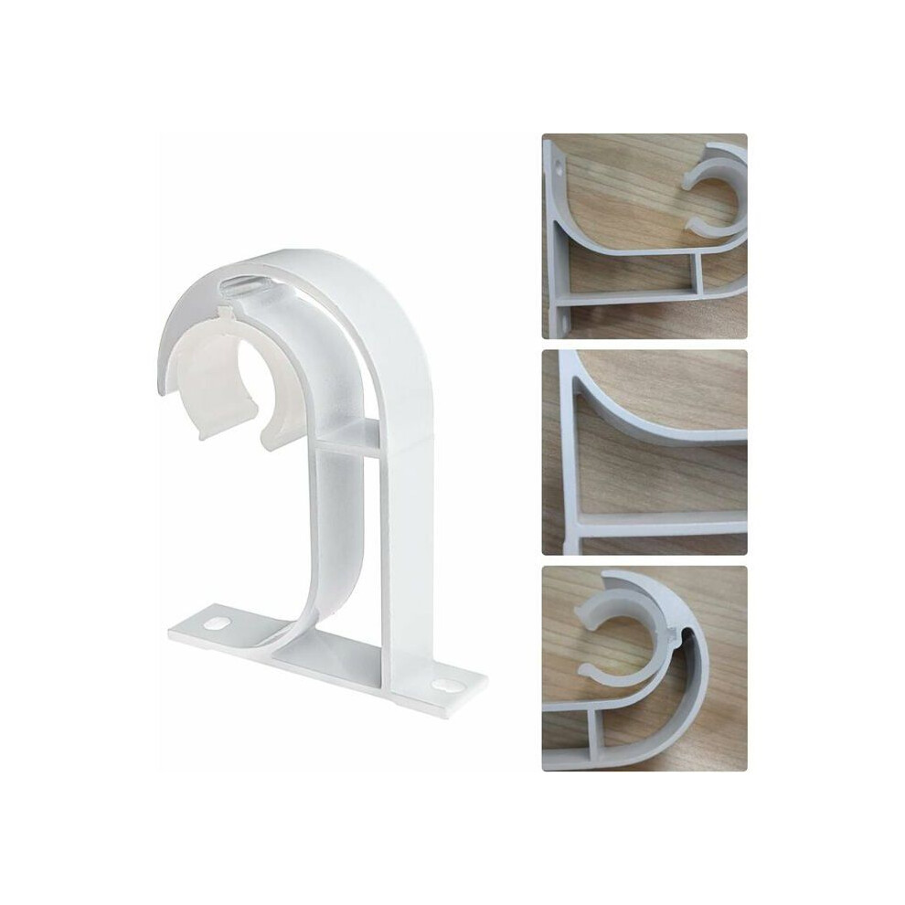 Lot de 4 supports muraux pour tringles à rideaux en aluminium pour tringles de 26 à 32 mm VHV