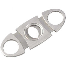 (As show, One size) Bjxy Silver Stainless Steel Cigar Cutter Cigar Cutter