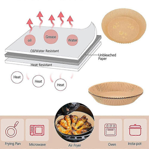 (50PCS, Khaki) Non-Stick Baking Paper 2